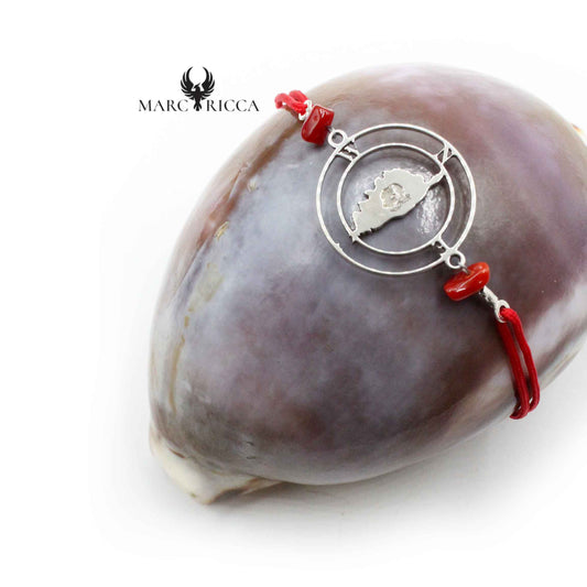 Bracelet Argent Corse & Corail