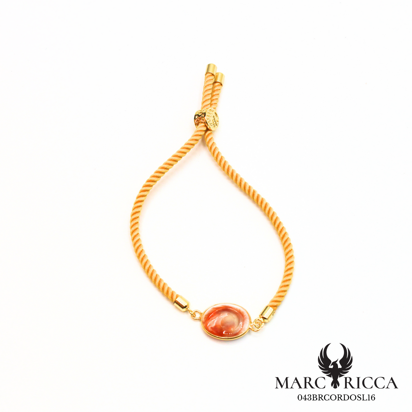 Bracelet Argent œil de Sainte-Lucie Rouge Vermeil
