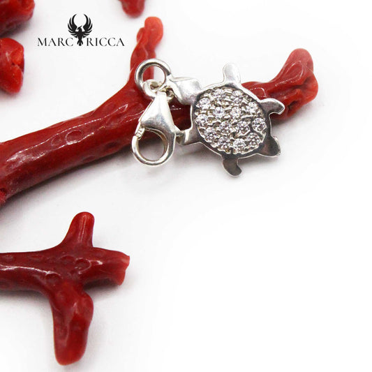 Charms Argent Tortue Strass