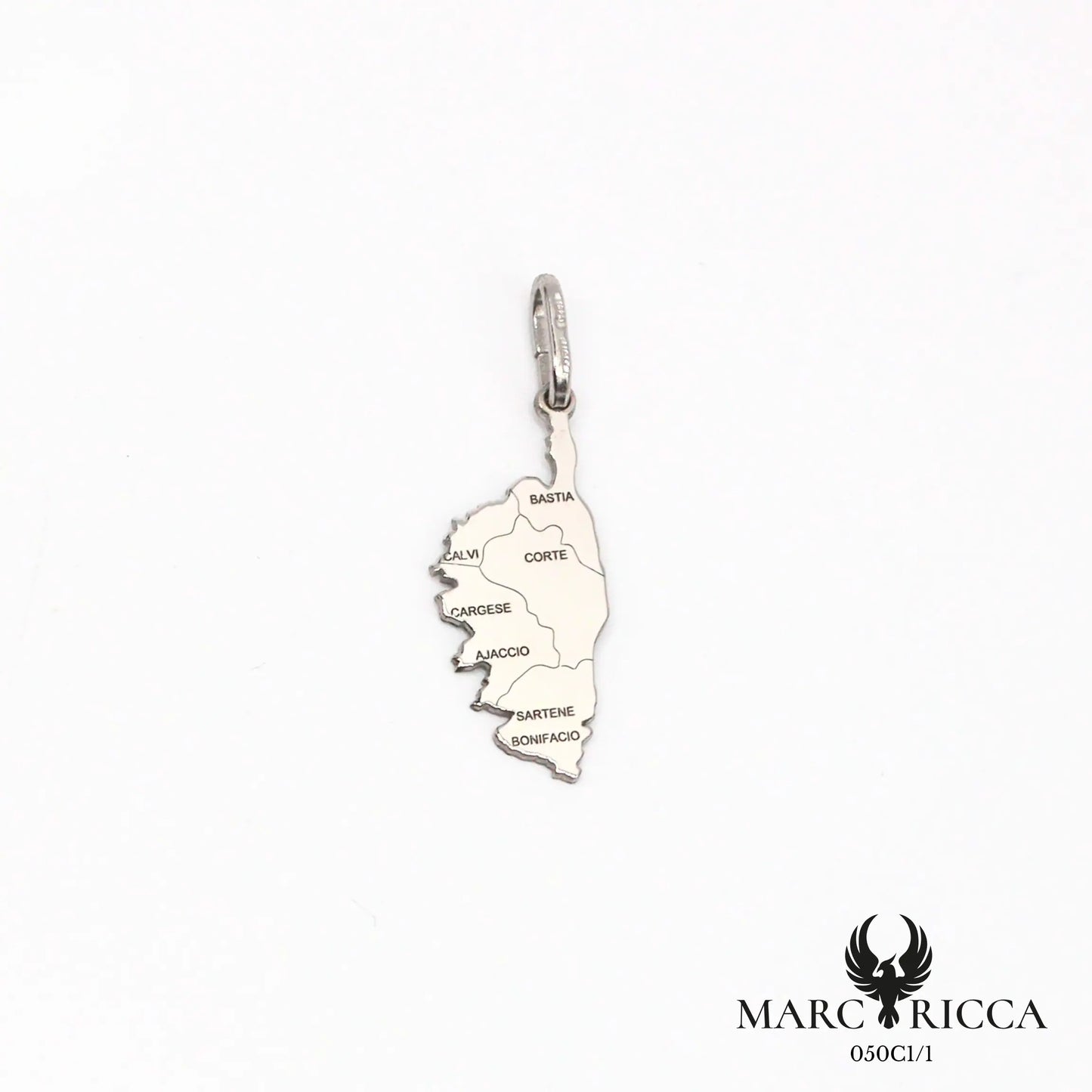 Pendentif corse avec villes en argent ou vermeil