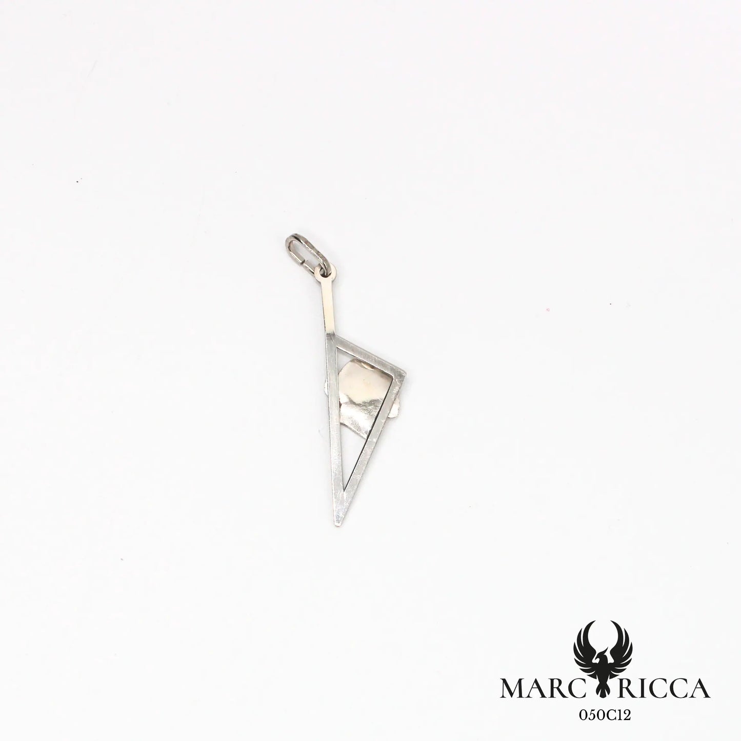 Pendentif corse stylisée avec tête de maure en argent ou vermeil