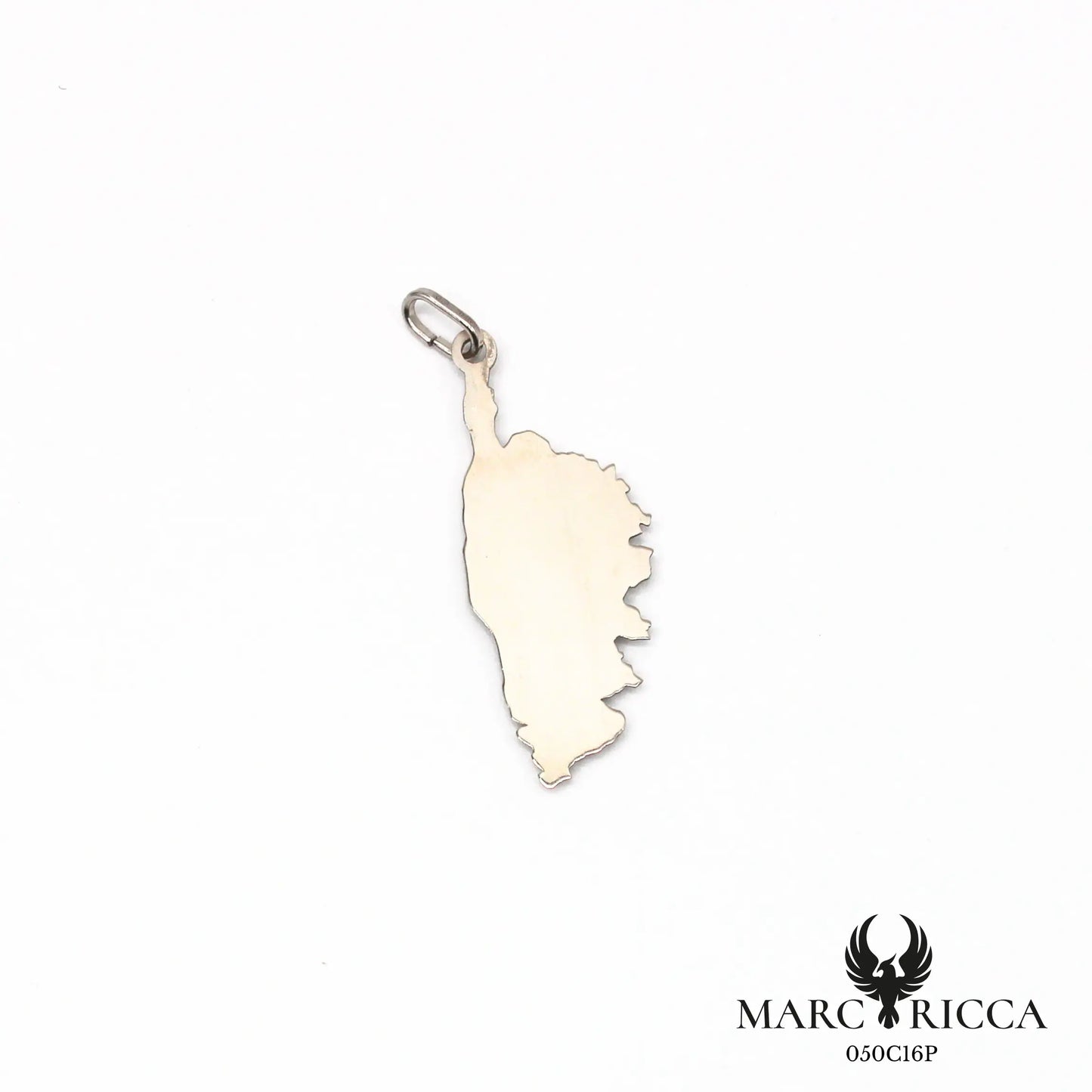 Pendentif corse avec tête de maure en relief en argent