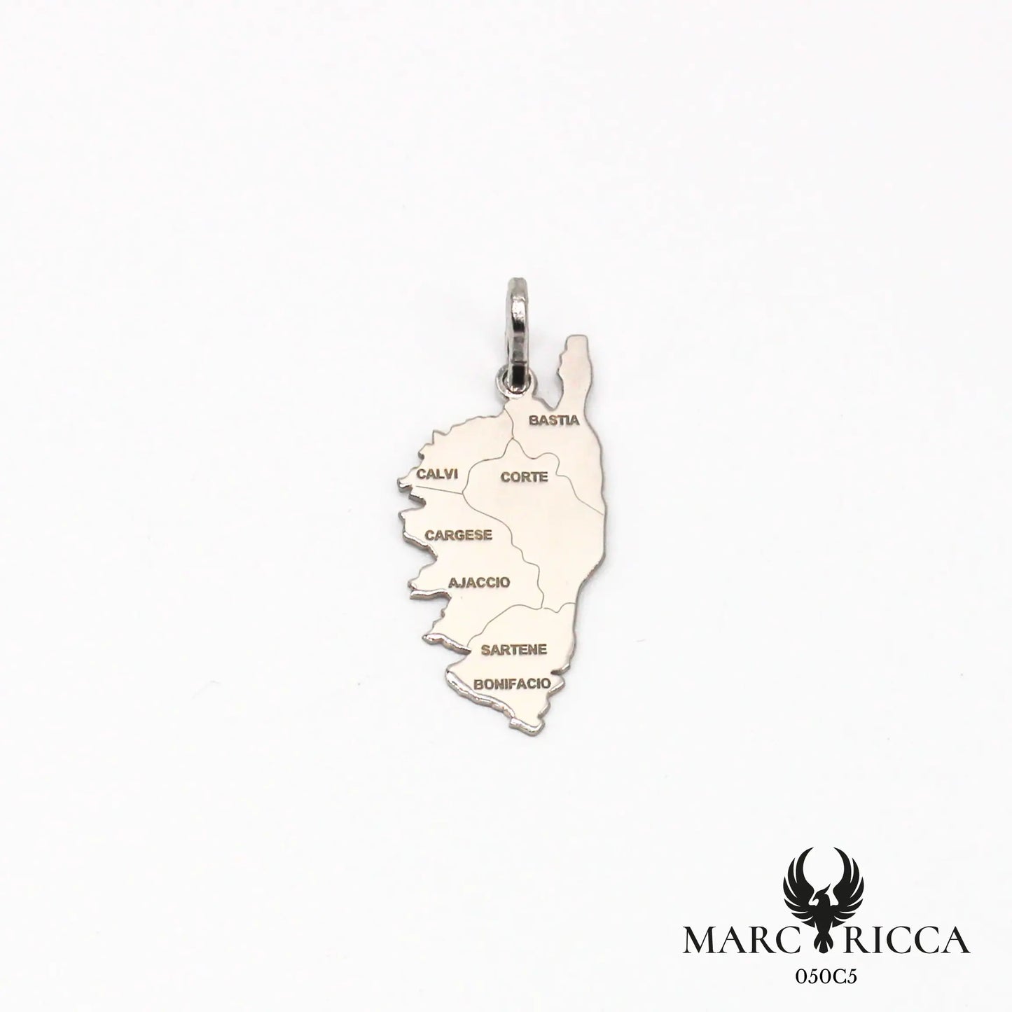 Pendentif corse avec villes en argent ou vermeil