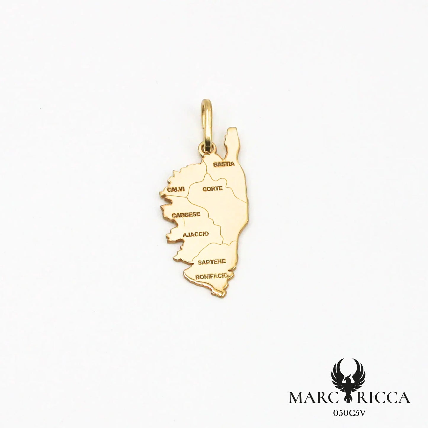 Pendentif corse avec villes en argent ou vermeil