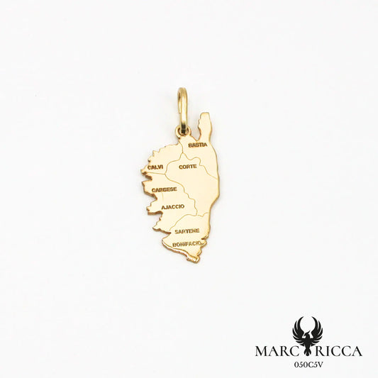 Pendentif corse avec villes en argent ou vermeil