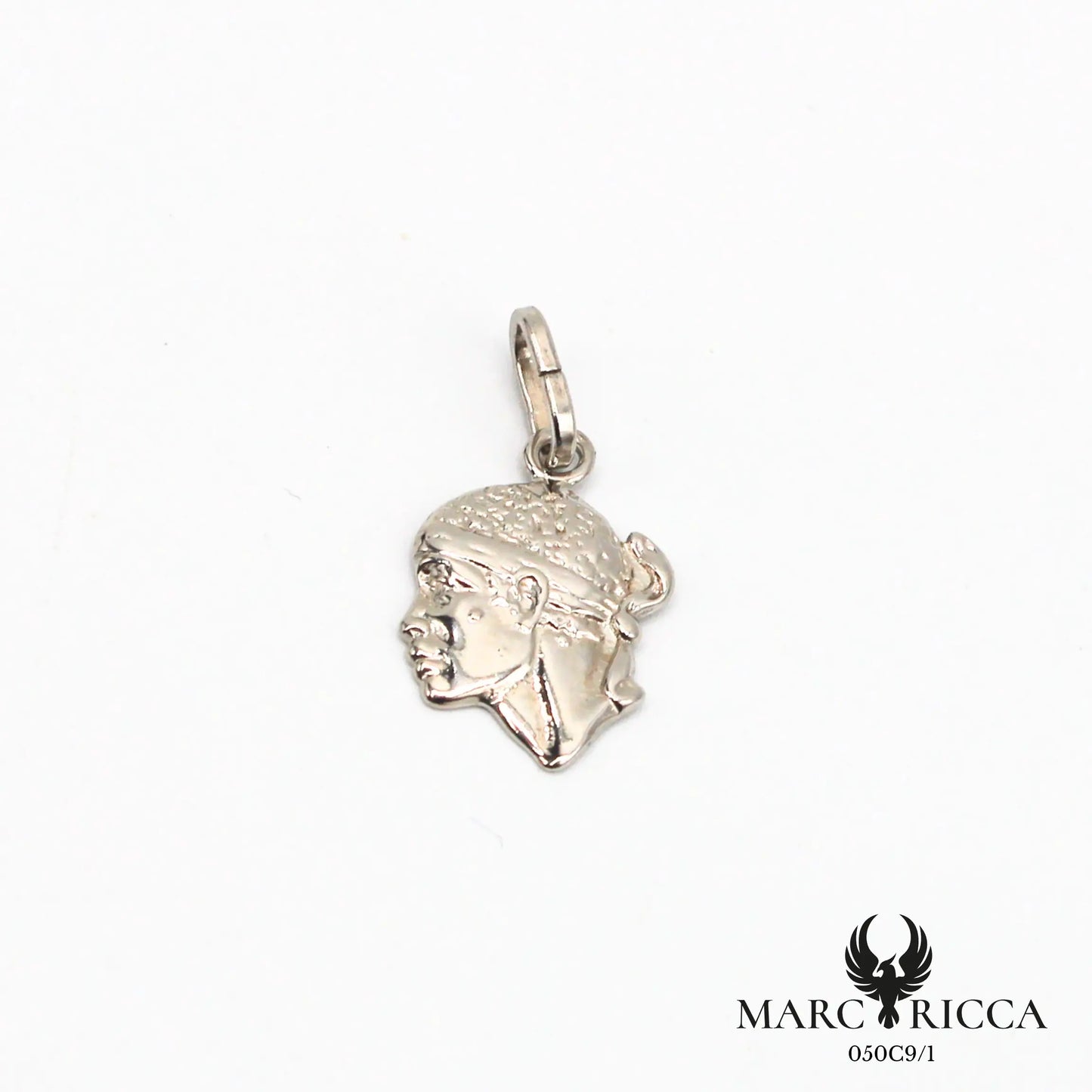 Pendentif tête de Maure en argent