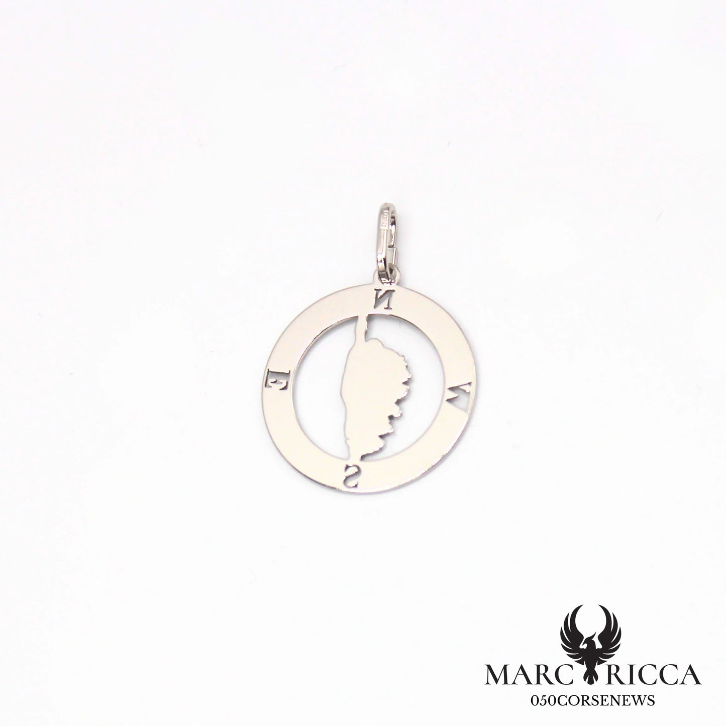 Pendentif Corse avec points cardinaux en argent ou vermeil