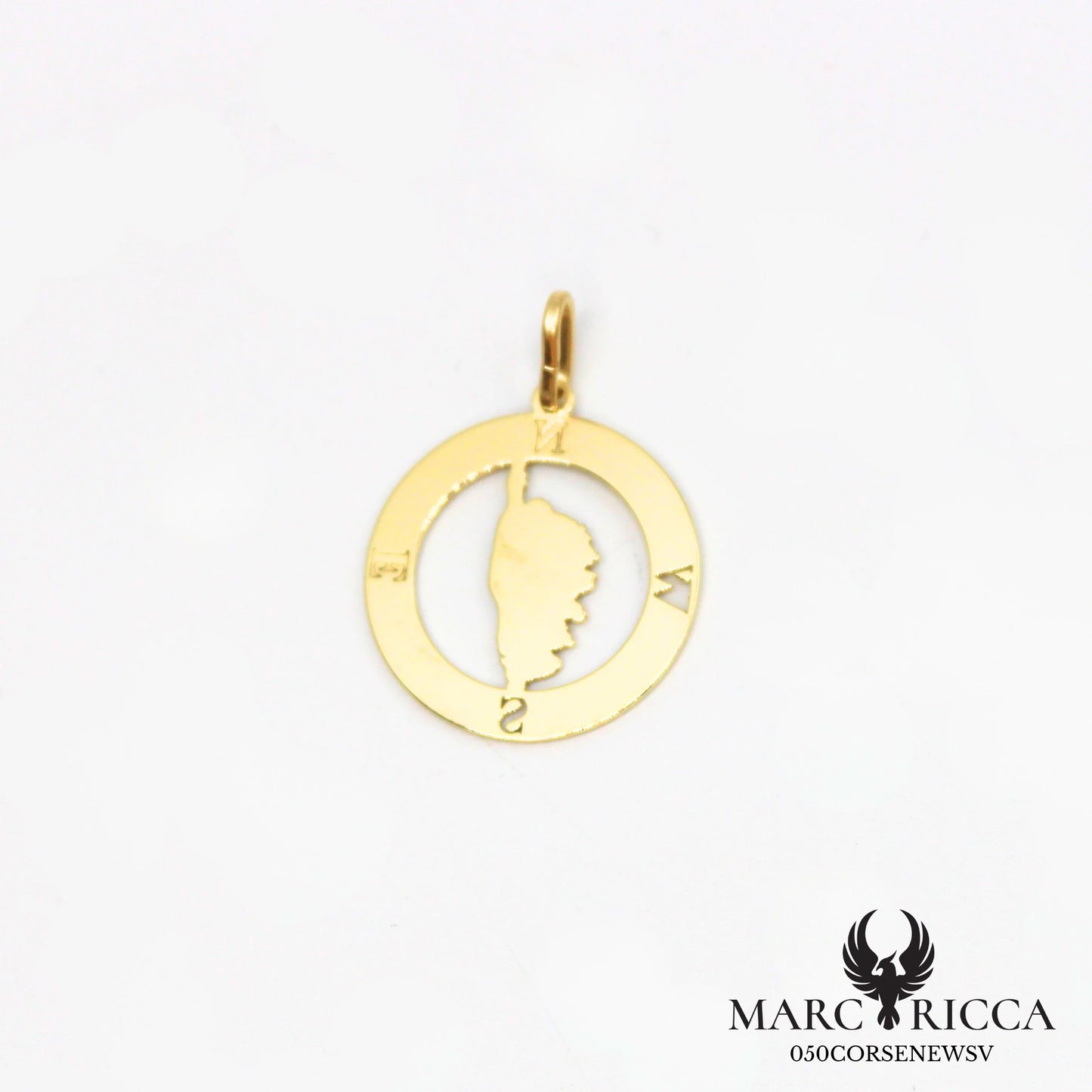 Pendentif Corse avec points cardinaux en argent ou vermeil