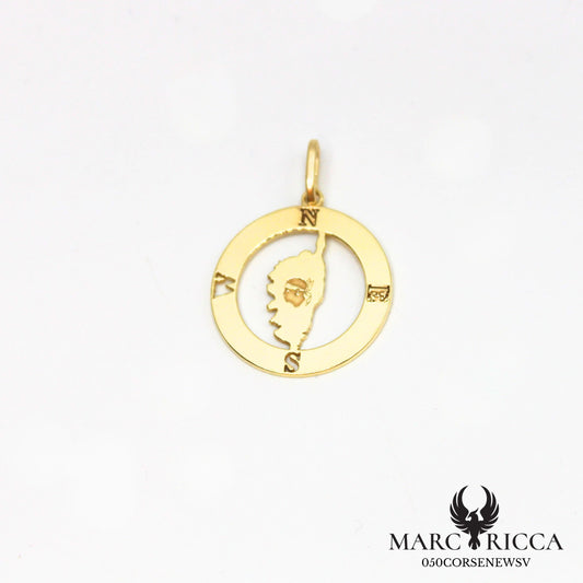 Pendentif Corse avec points cardinaux en argent ou vermeil