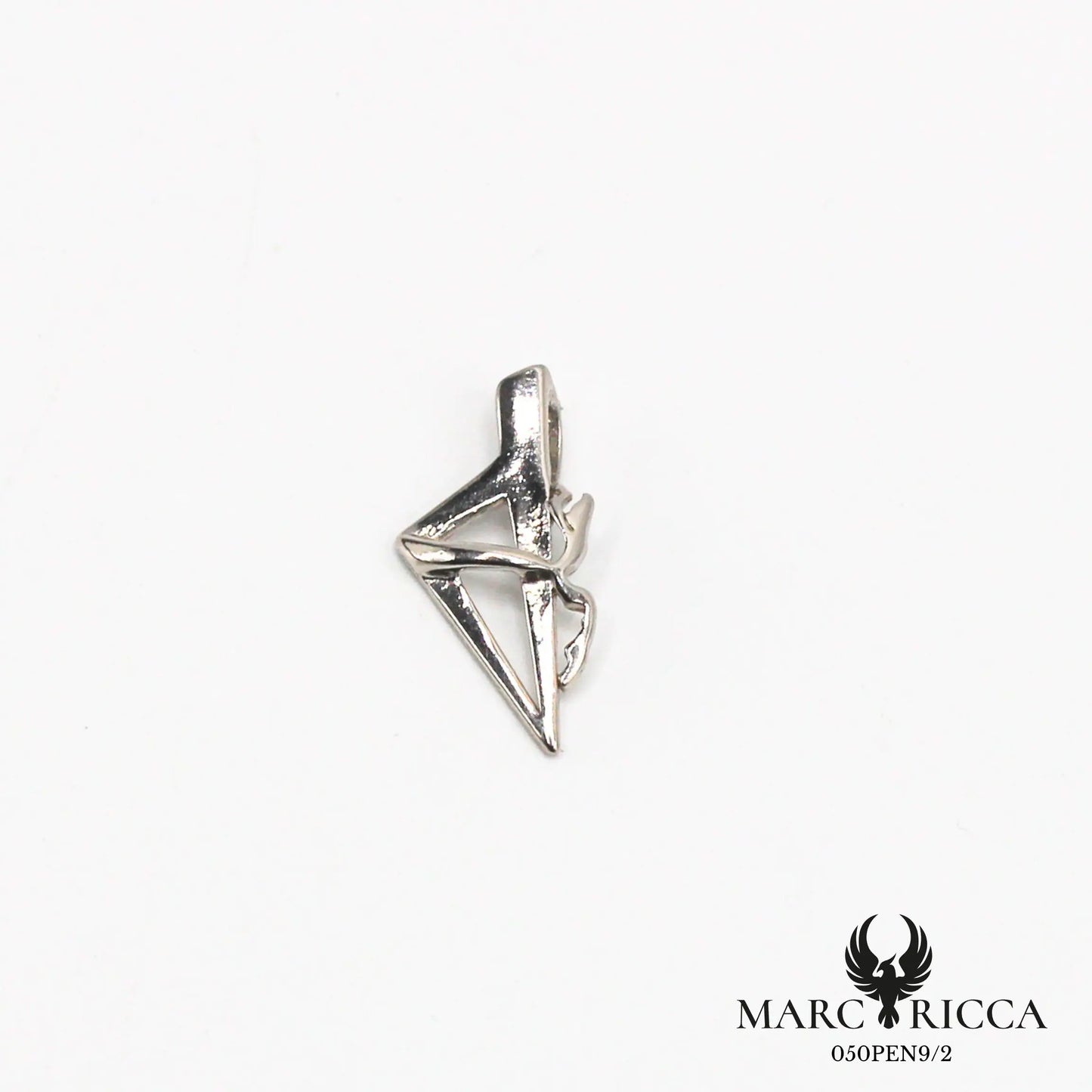 Pendentif corse stylisée avec bandeau en argent ou vermeil