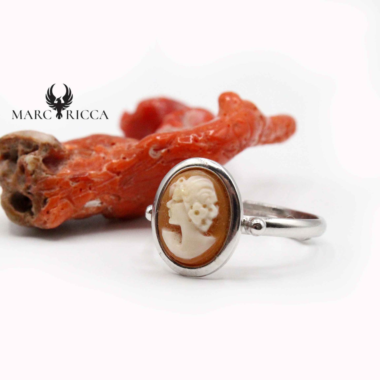 Bague Argent Camée Portrait Femme 2