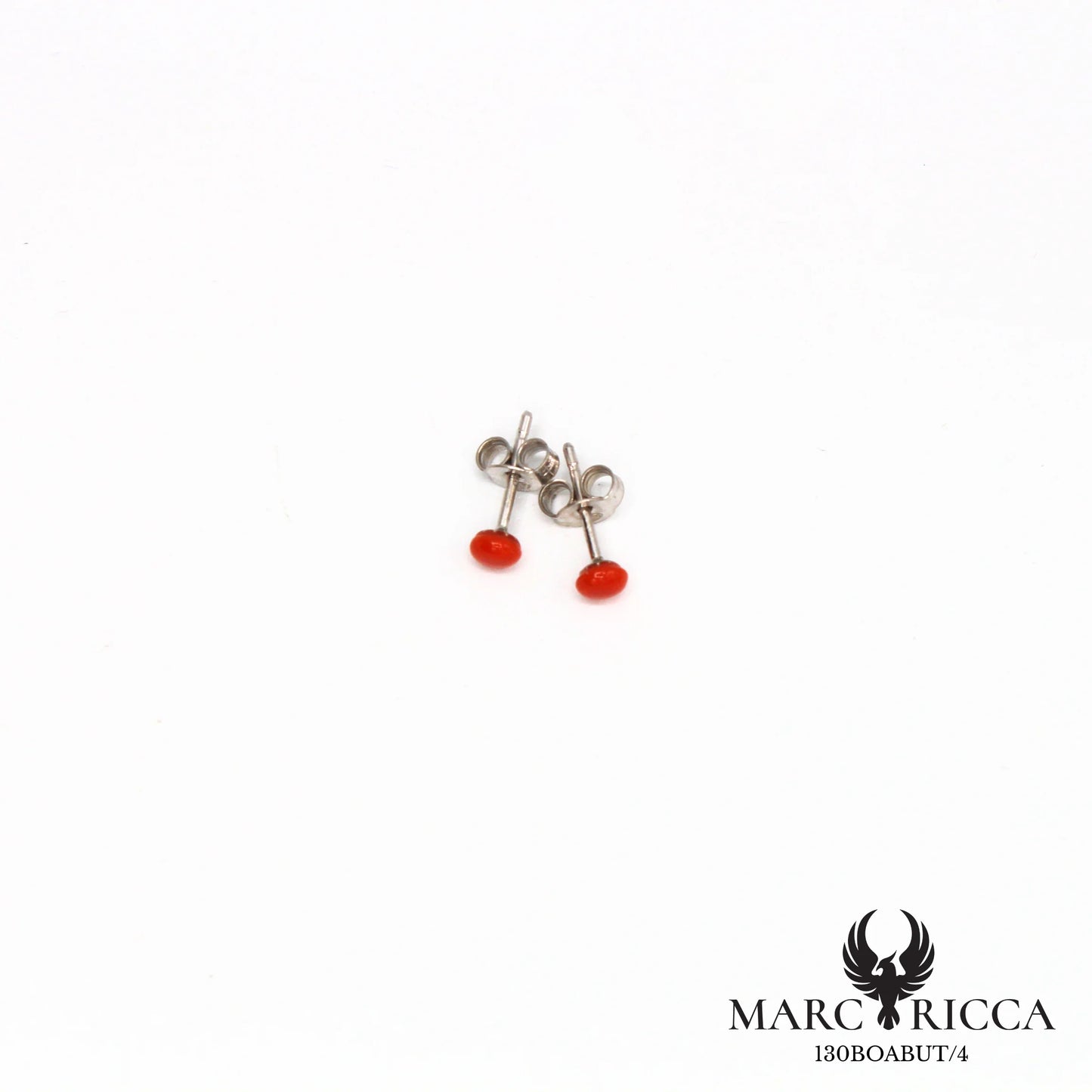 Boucles d'oreilles perles de corail en argent