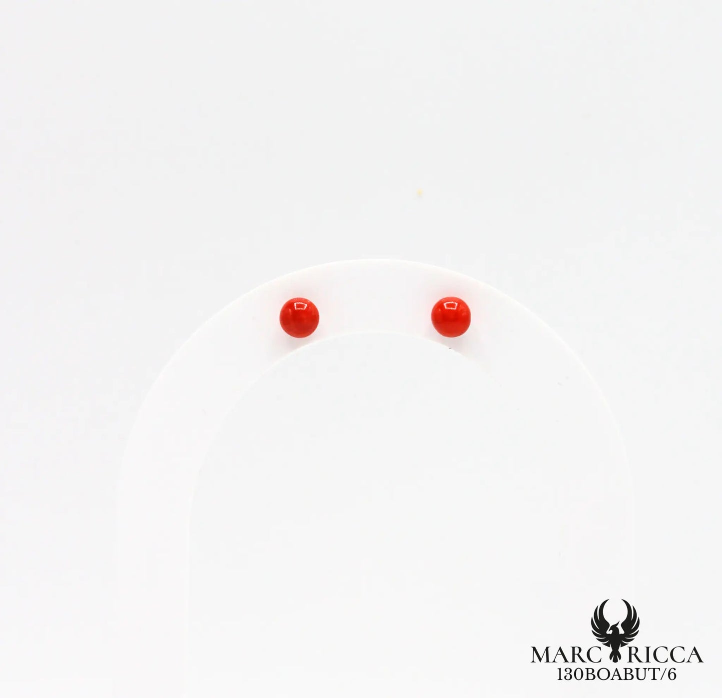 Boucles d'oreilles clous avec perle de corail