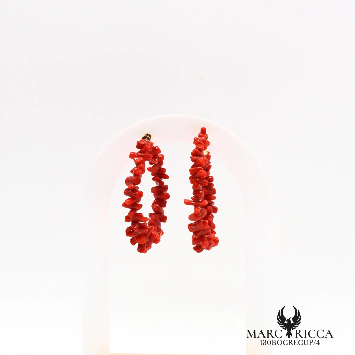 Boucles d'oreilles créole corail cupolino