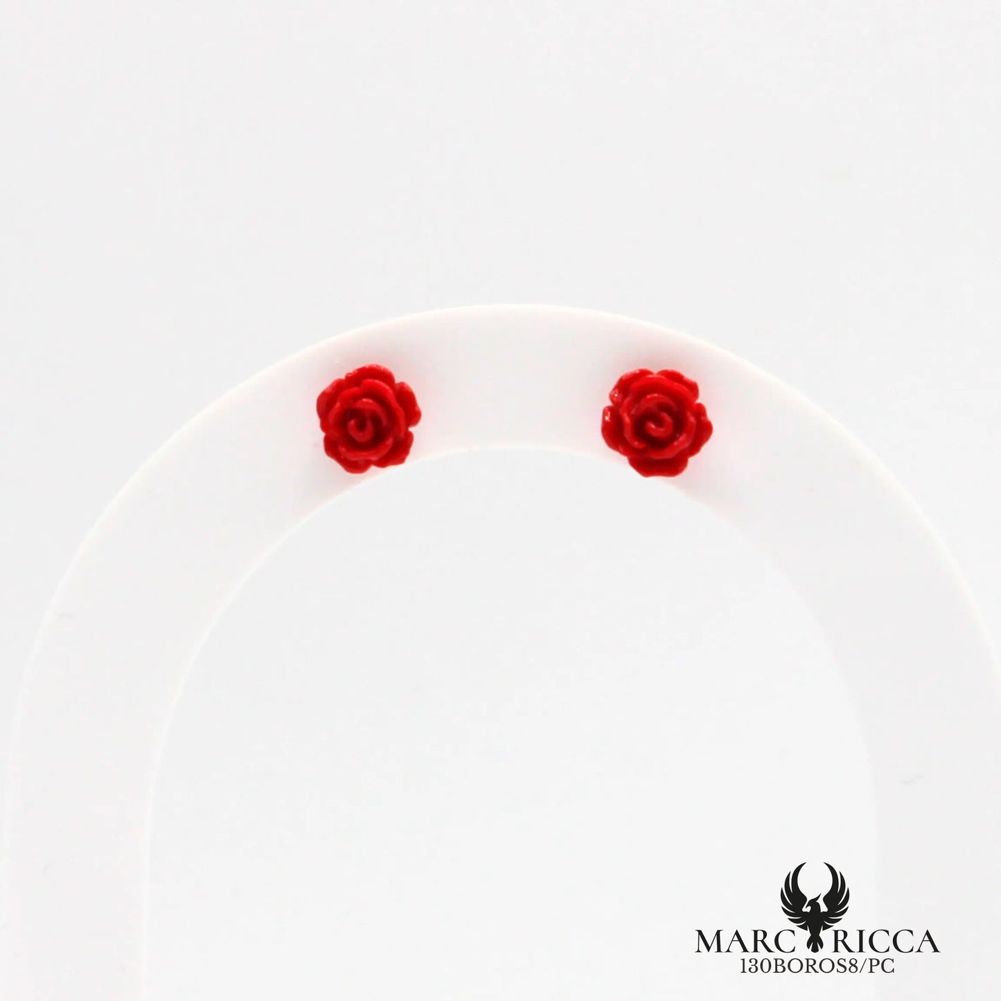 Boucles d'oreilles clous en forme de rose corail