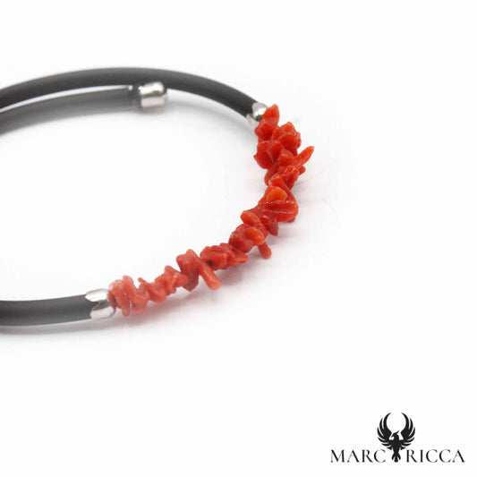 Bracelet Caoutchouc, Corail