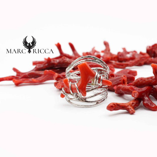 Bague Argent Corail Branche