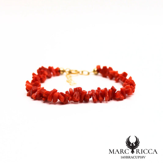 Bracelet corail cupolino et vermeil