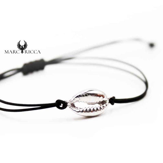 Bracelet Argent Cordon Coquillage