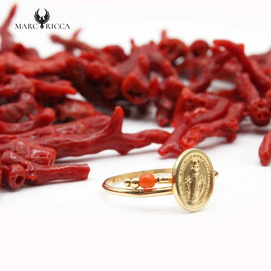 Bague Or Corail Perle & Miraculeuse