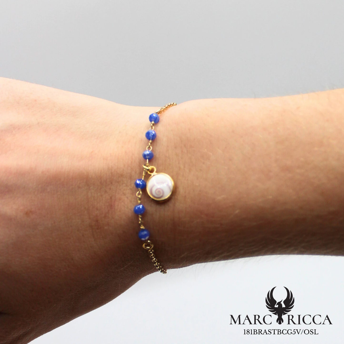 Bracelet œil de Sainte Lucie et cristal
