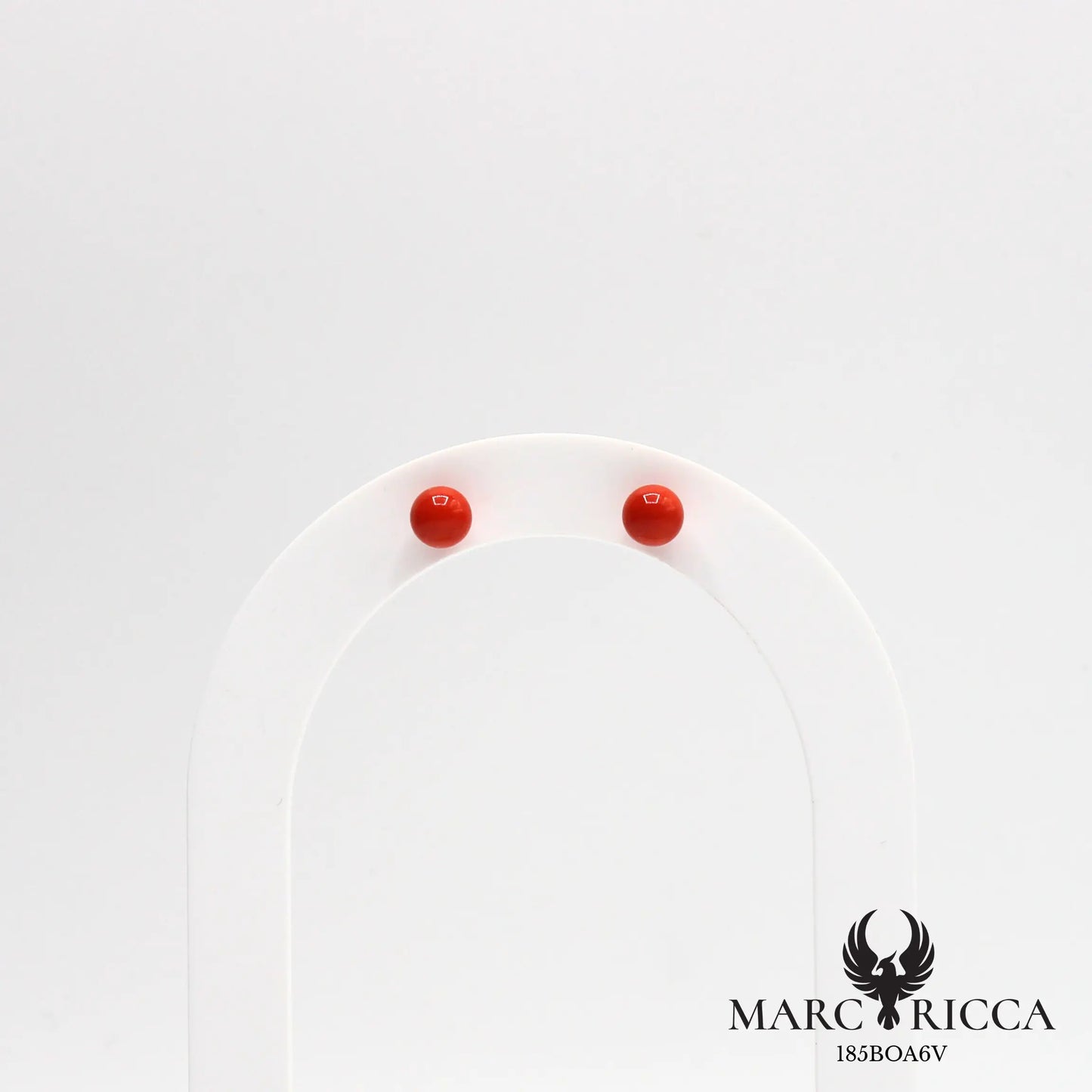 Boucles d'oreilles clous perles de corail