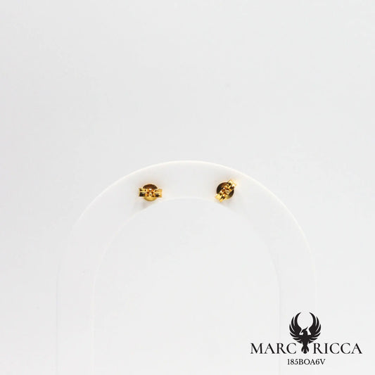 Boucles d'oreilles clous perles de corail