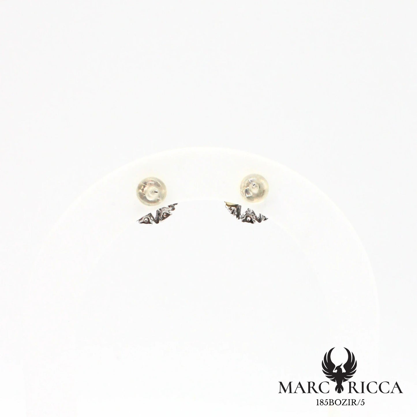 Boucles d'oreilles corail et zirconium en argent
