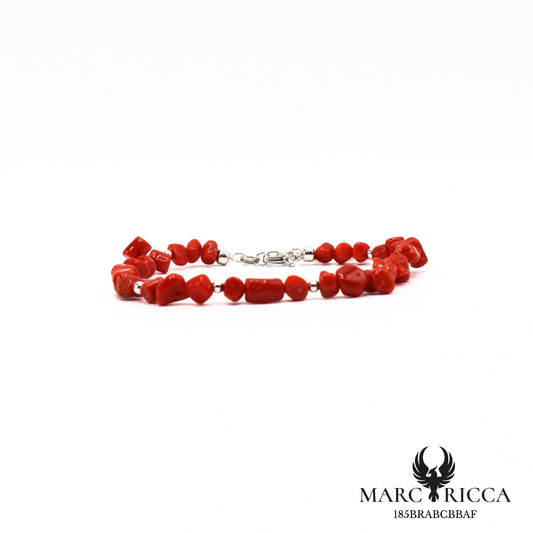 Bracelet corail et perles en argent