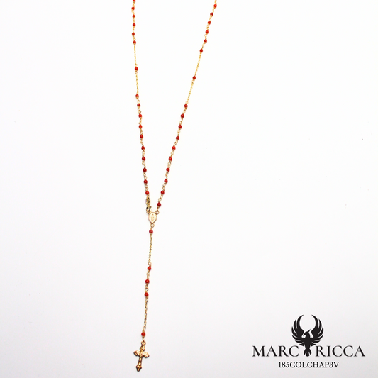 Chapelet en argent ou vermeil avec perles de corail