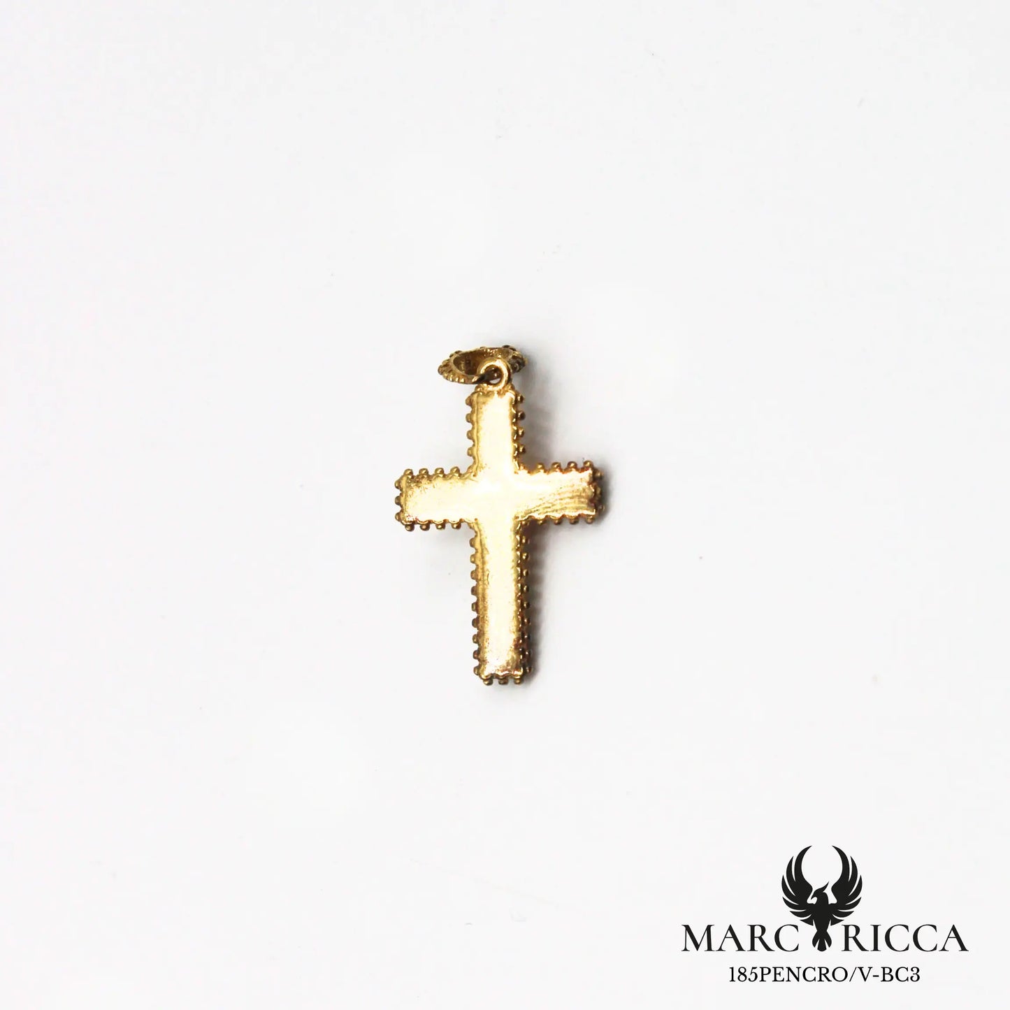 Pendentif croix filigranée sarde perle de corail en vermeil