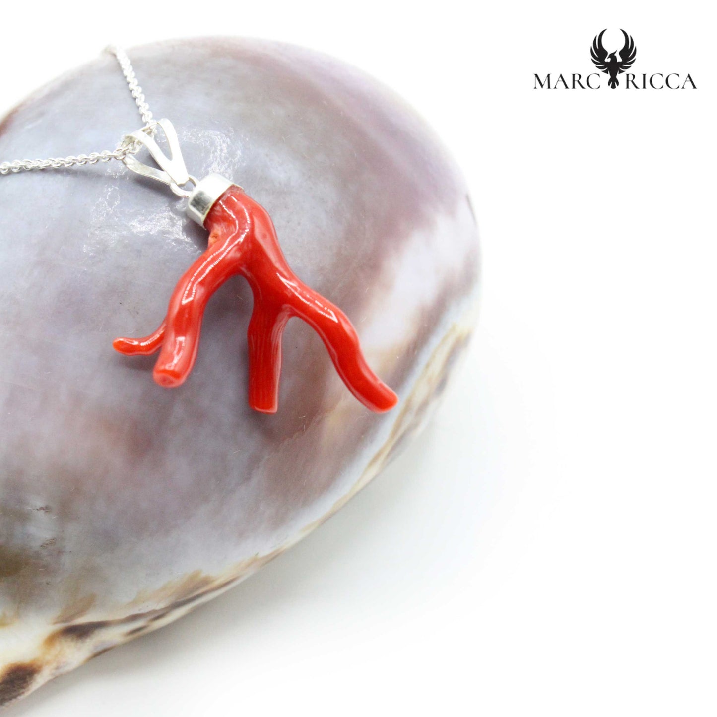 Pendentif Argent Branche de corail