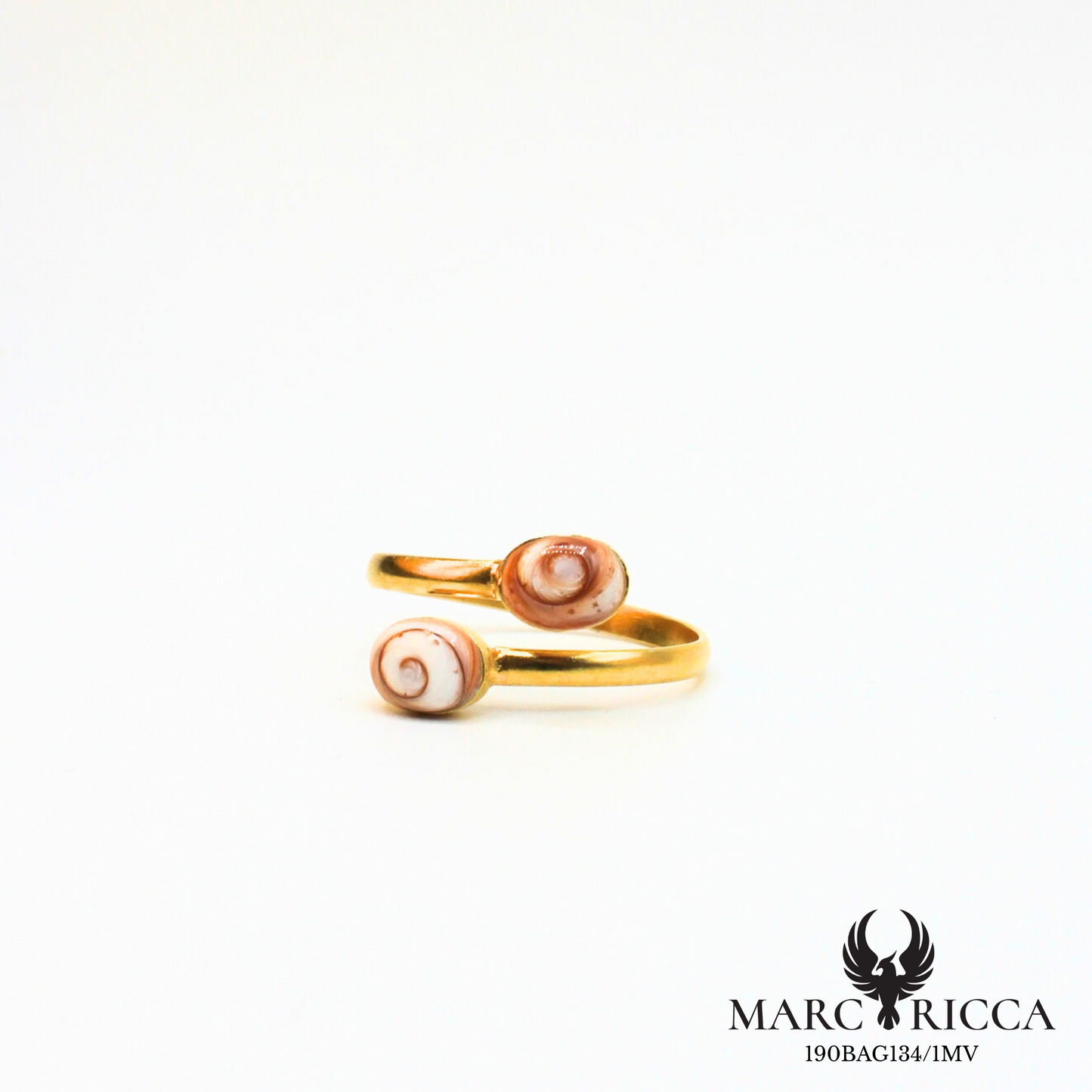 Bague réglable avec yeux de Sainte Lucie en vermeil ou argent