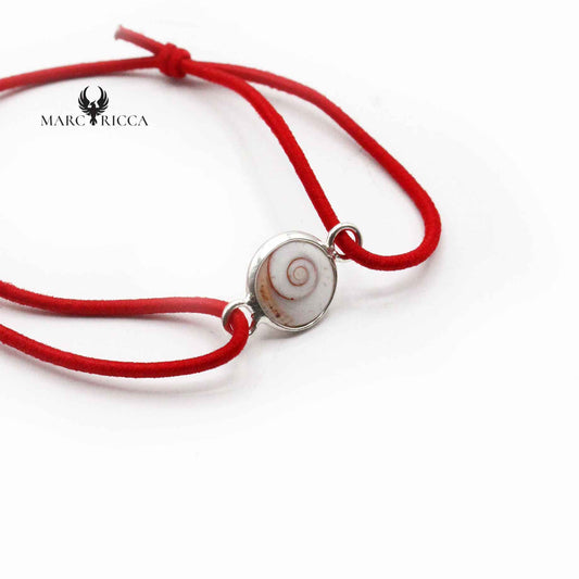 Bracelet Argent Cordon Réglable œil de St-Lucie