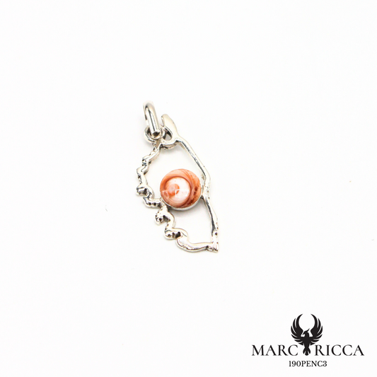 Pendentif corse en argent avec Œil de Sainte Lucie