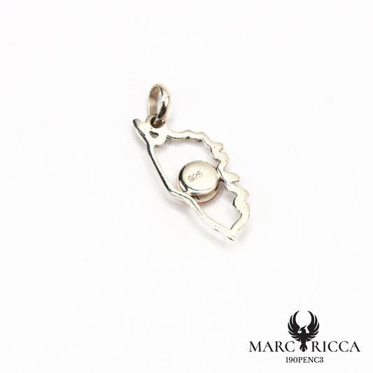 Pendentif corse en argent avec Œil de Sainte Lucie
