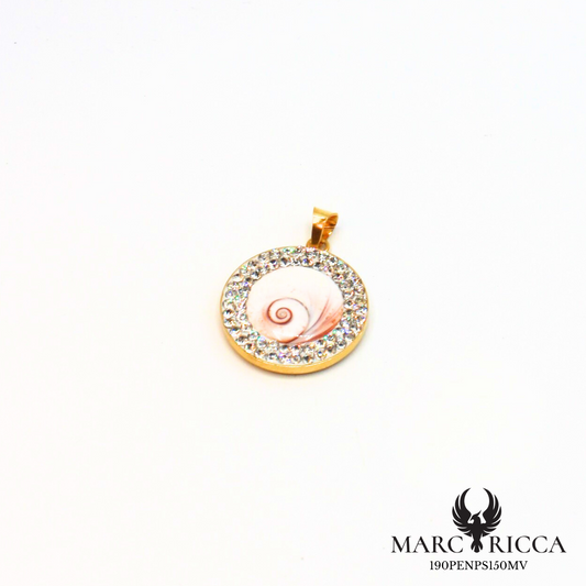 Pendentif Œil de Sainte Lucie en argent ou vermeil avec strass