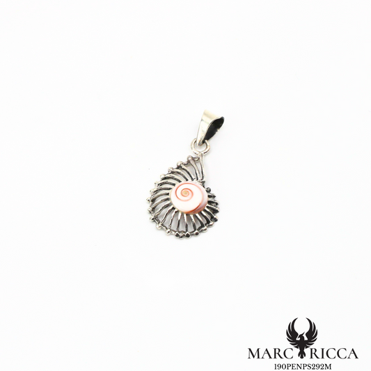 Pendentif coquillage œil de Sainte Lucie en argent ou vermeil