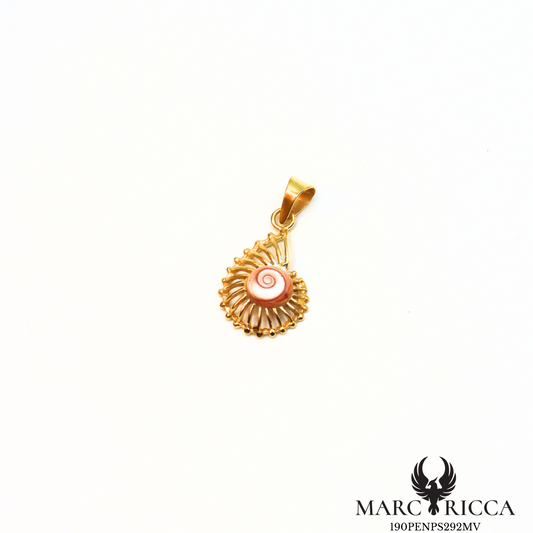 Pendentif coquillage œil de Sainte Lucie en argent ou vermeil