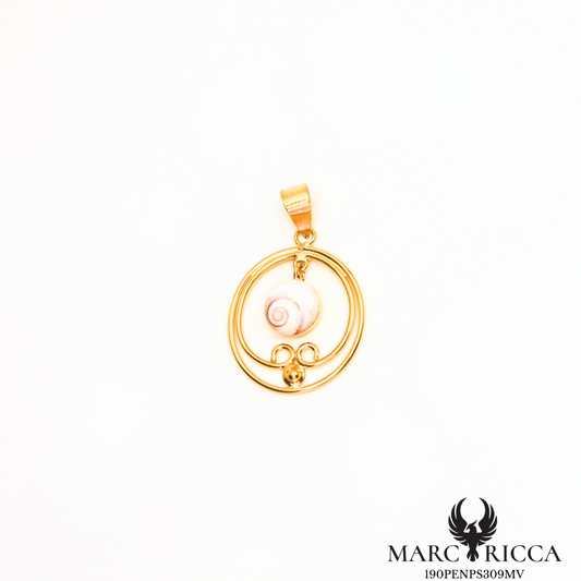 Pendentif cercle en argent œil de Sainte Lucie