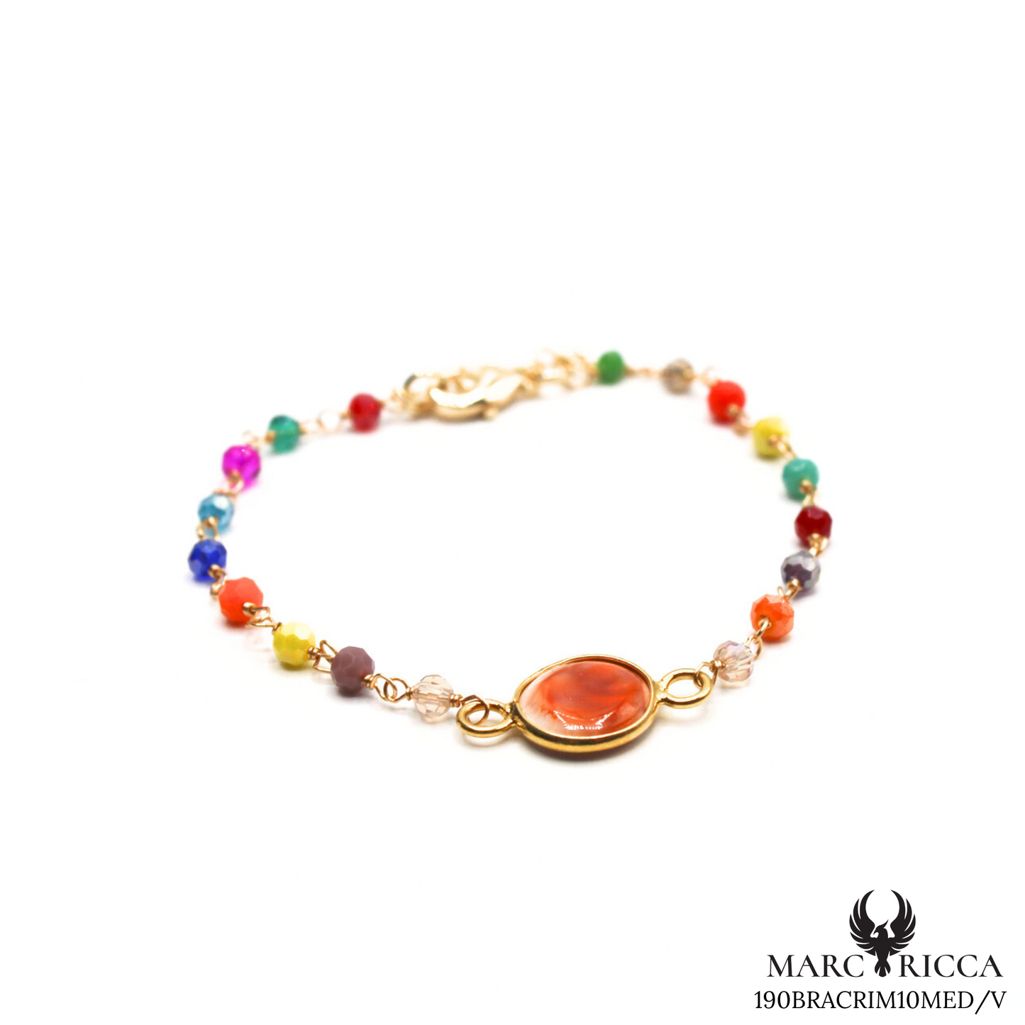 Bracelet Œil de Sainte Lucie et Cristal en vermeil