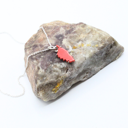 Pendentif Corse Argent et Corail (pate)