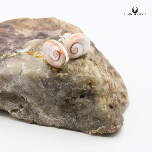 Boucles Argent Puces Œil de Sainte Lucie Ovales