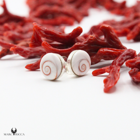 Boucles Argent Puces Rondes Œil de St-Lucie