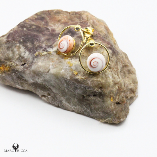 Boucles Argent Puces Rondes Œil de St-Lucie