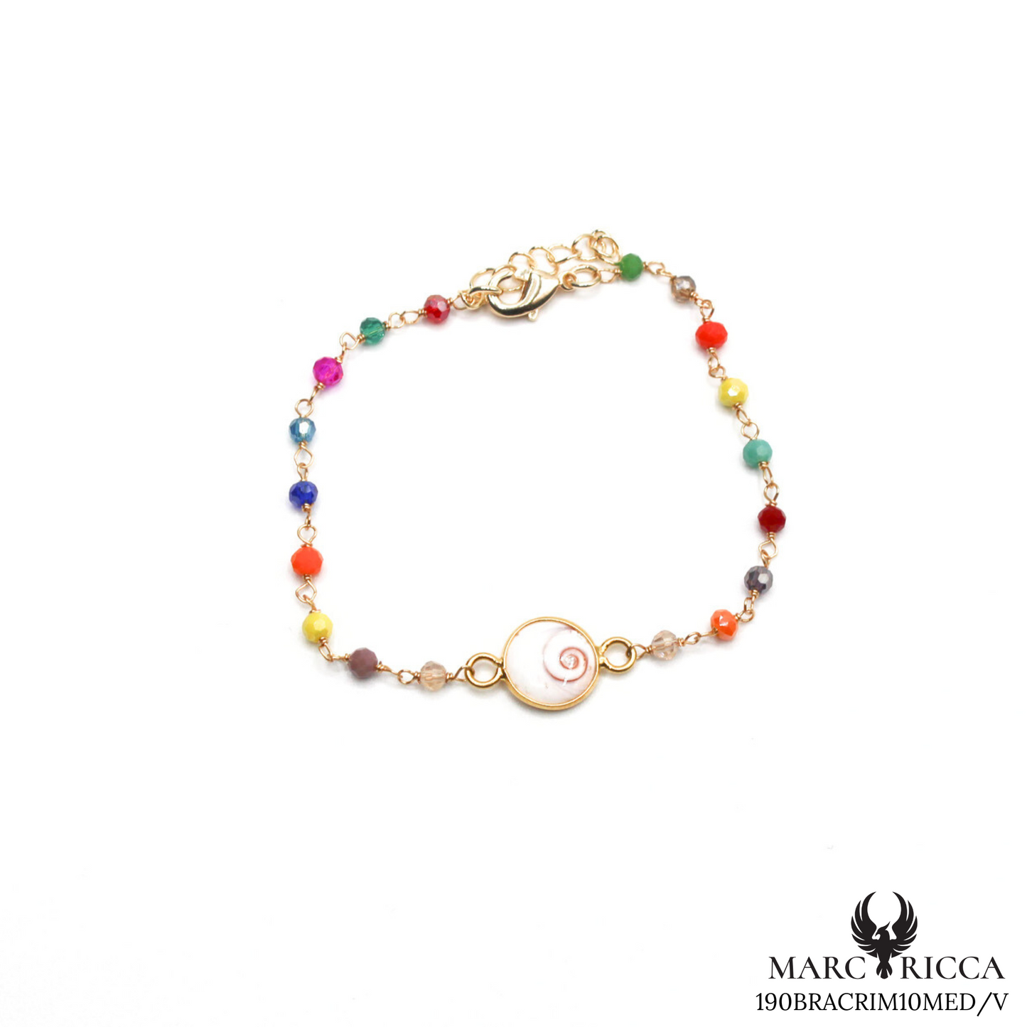 Bracelet Œil de Sainte Lucie et Cristal en vermeil