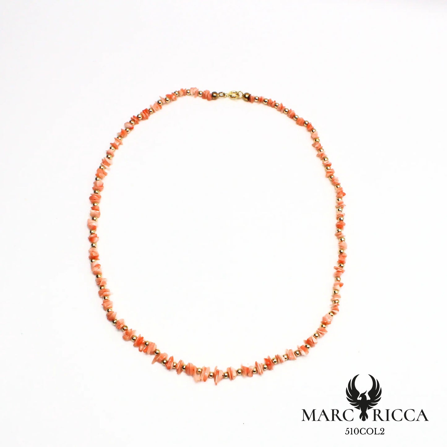 Collier corail rose et perles en vermeil