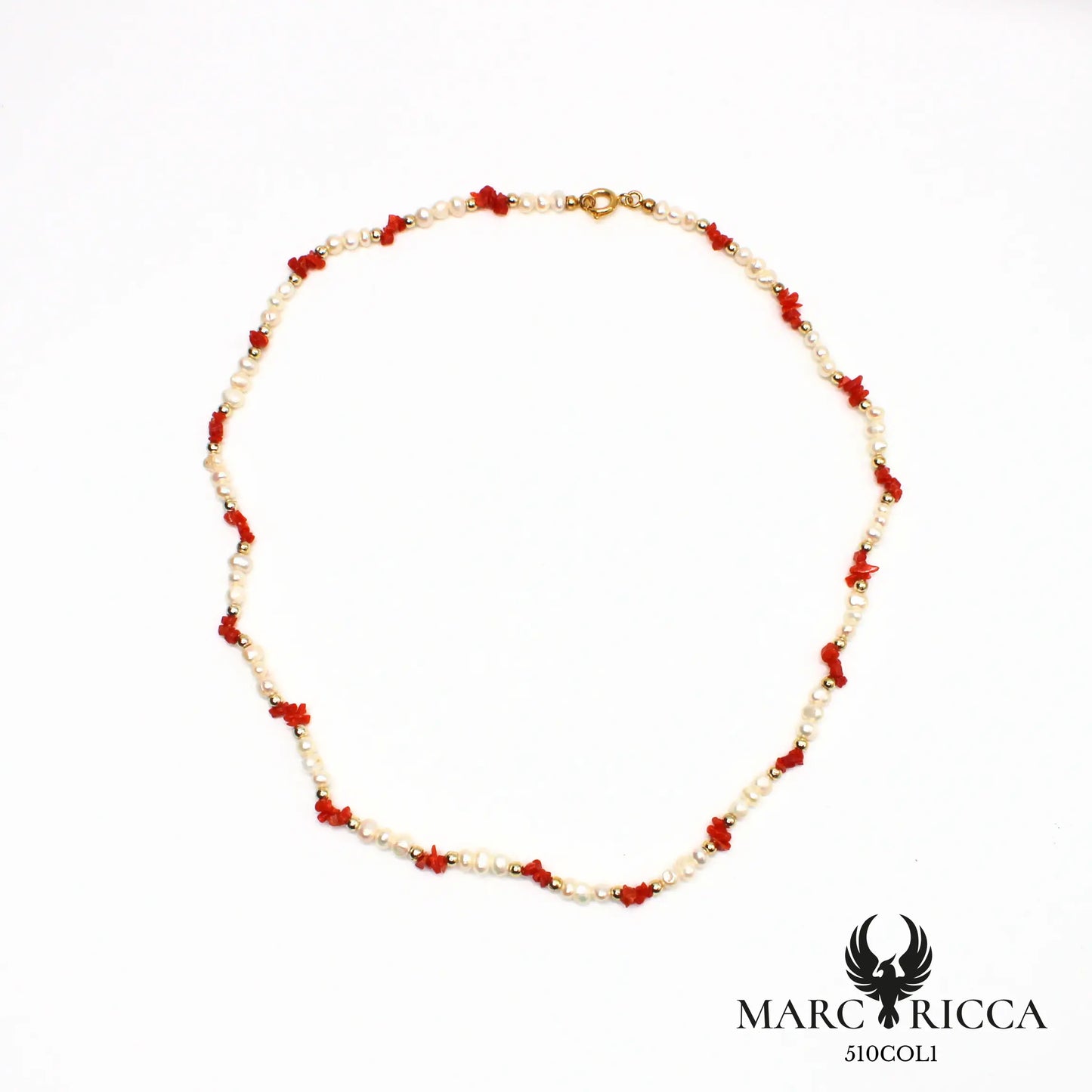 Collier corail & perles nacrées en vermeil