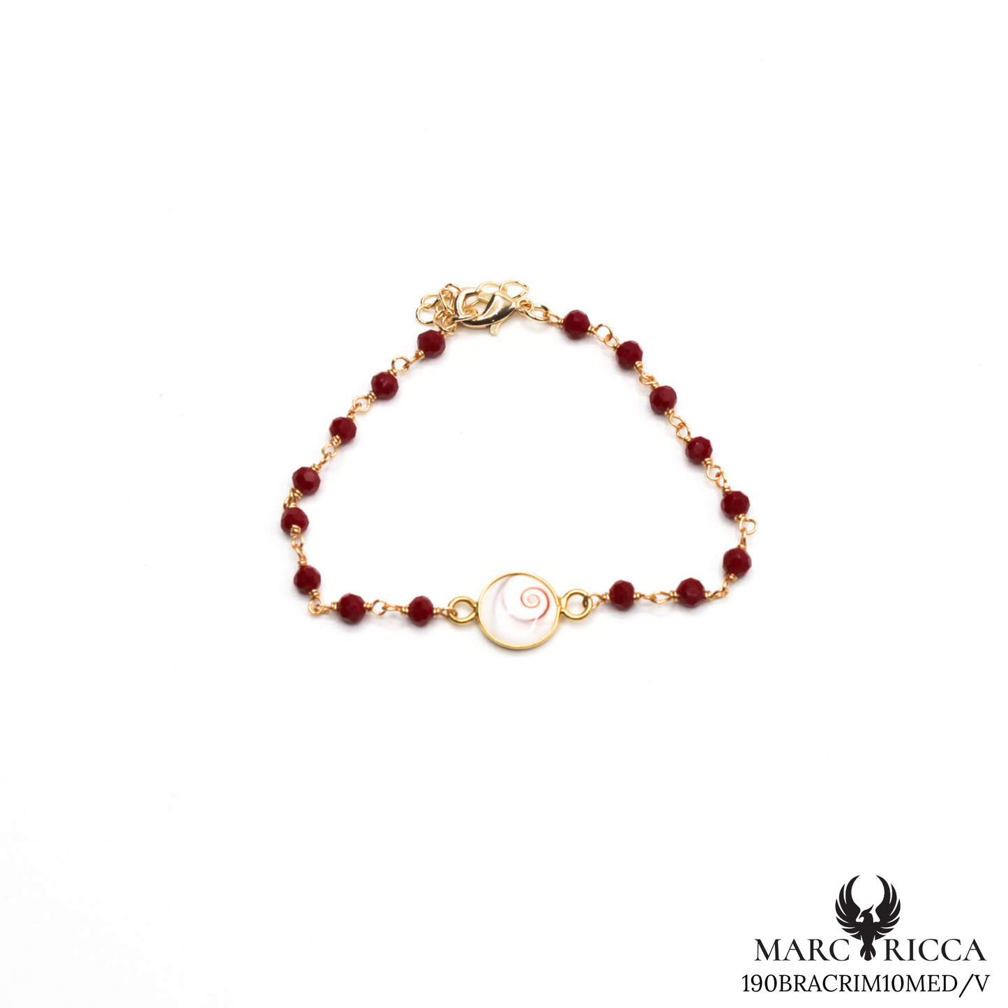 Bracelet Œil de Sainte Lucie et Cristal en vermeil