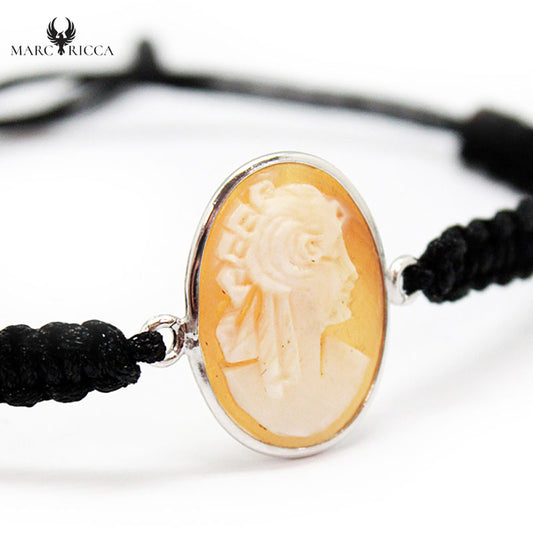 Bracelet Argent Cordon Camée